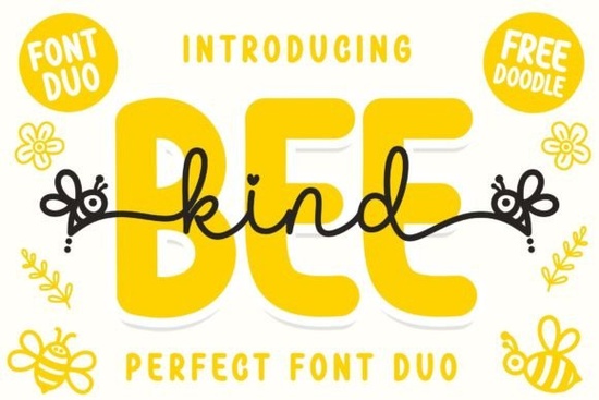 Bee Kind Duo Font